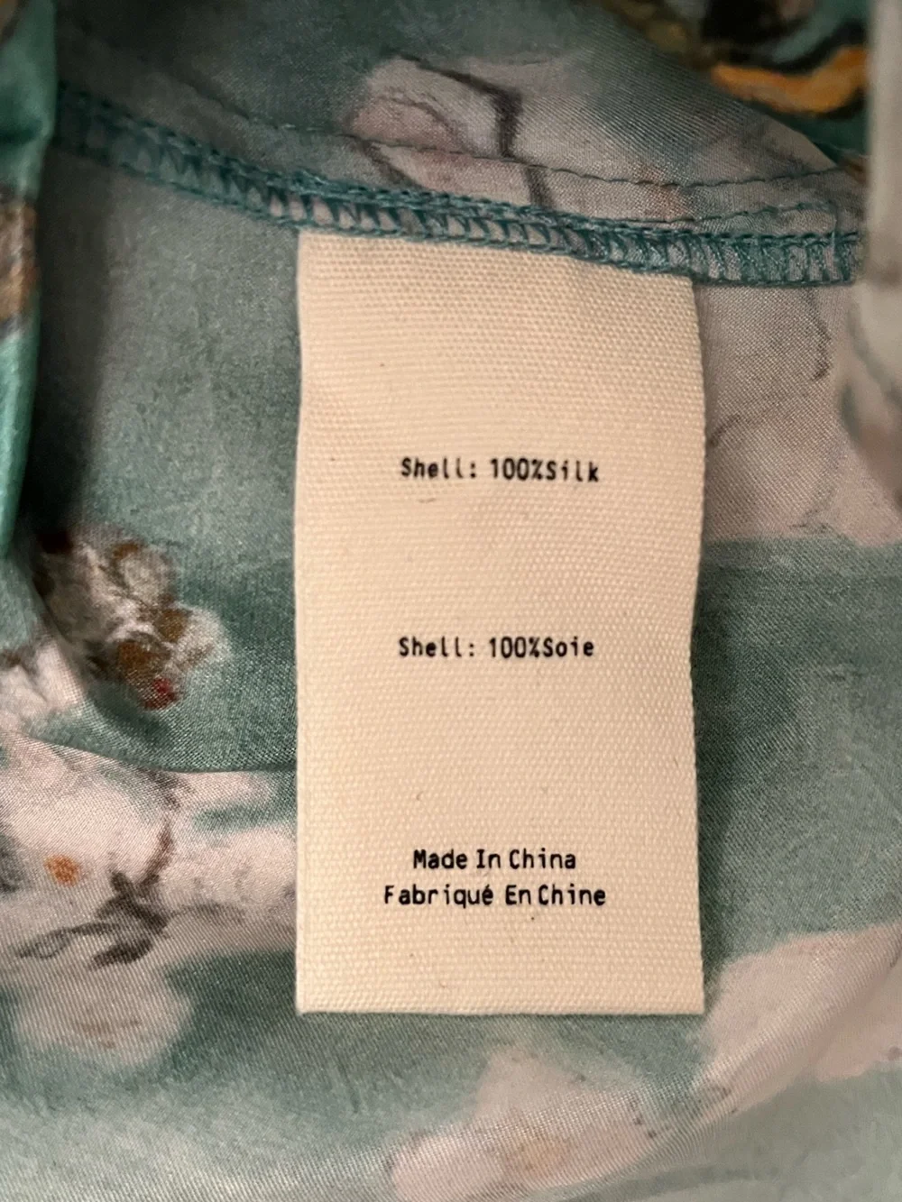 L’AGENCE Dani Cherry Blossom Print 100% Silk Button-Up Shirt Sz XL - Picture 8 of 9